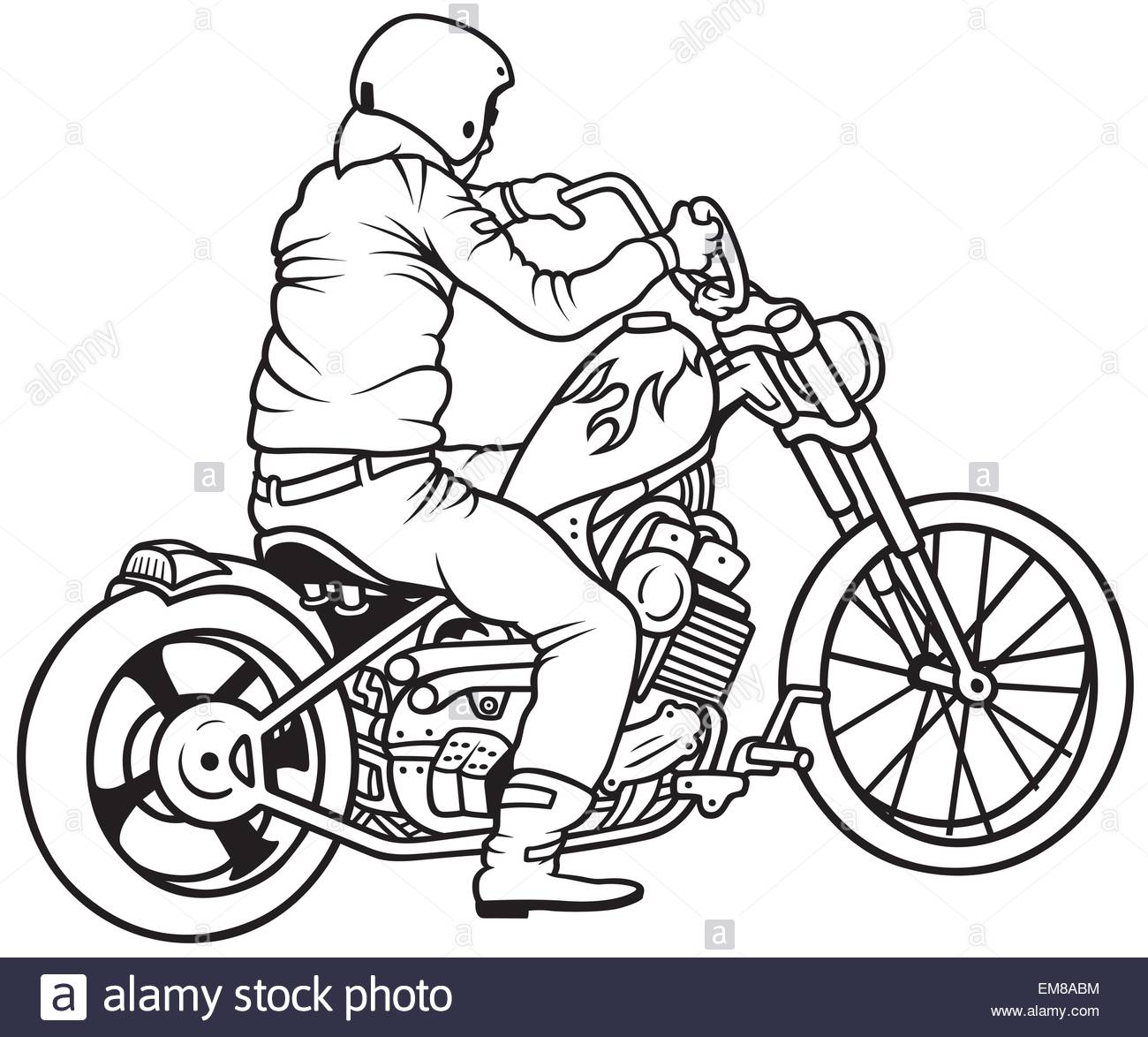 1300x1174 Motorcycle And Driver Stock Vector Art Amp Illustration, Vector