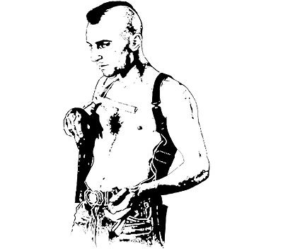 400x355 Travis Bickle Taxi Driver Sketch T Shirt In Grey Or White