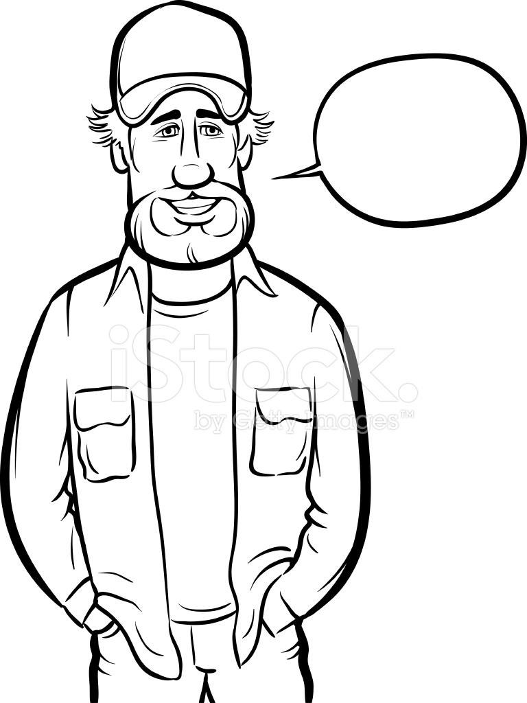 768x1024 Whiteboard Drawing Standing Smiling Track Driver Stock Vector