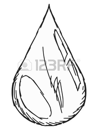 338x450 Hand Drawn, Sketch Illustration Of Drop Of Blood Royalty Free