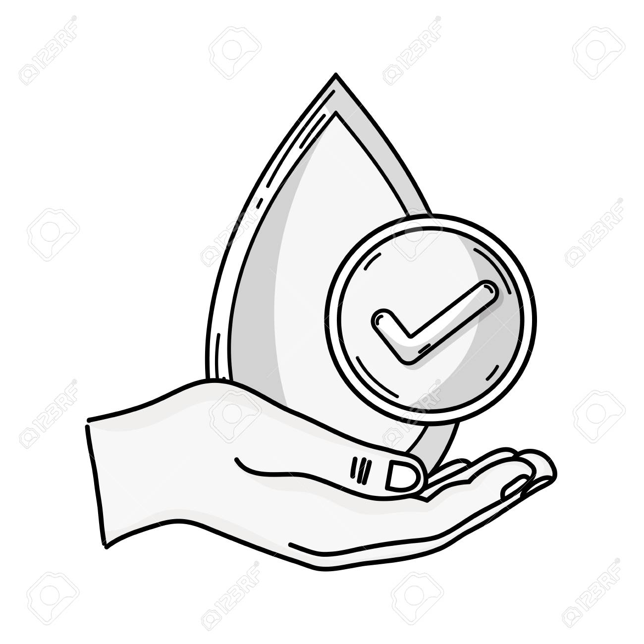 1300x1300 Line Hand Blood Drop To Medical Donation Symbol Royalty Free