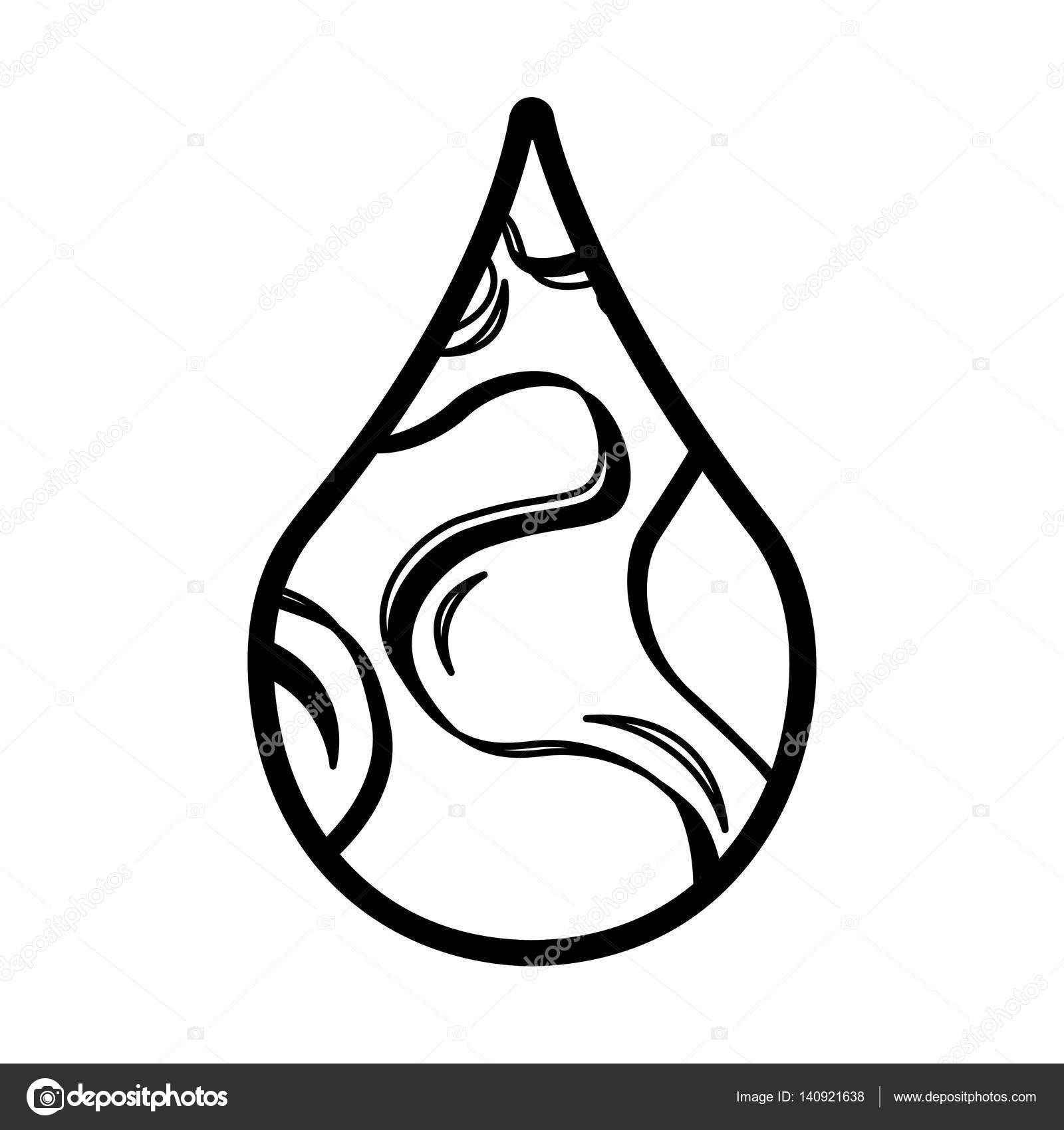 1600x1700 World Planet Earth Drop Water Icon Stock Vector Yupiramos