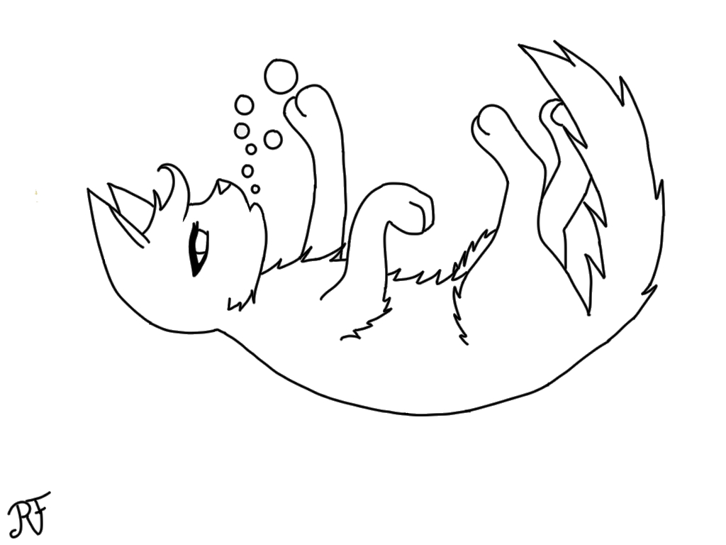 1024x768 Drowning Cat Base (Female) By Rose Fox Lp