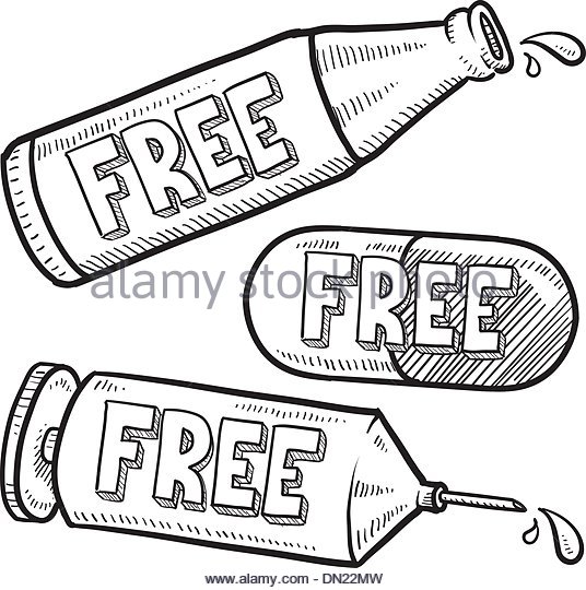 536x540 Alcohol And Drugs Sketch Stock Vector Images