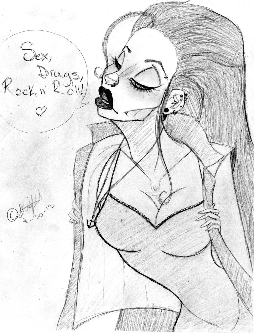 1024x1344 She Look Like Sex, Drugs, Rock And Roll By Theblackdalyla