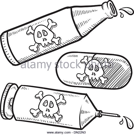 536x540 Alcohol And Drugs Sketch Stock Vector Images