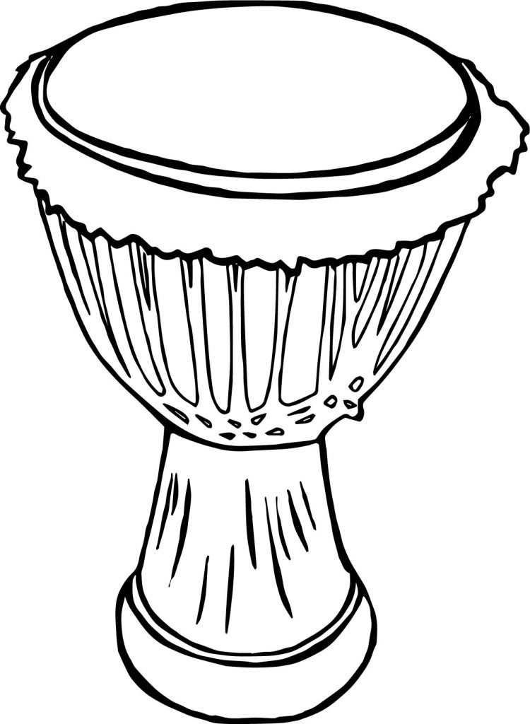 750x1024 Drum Kit Coloring Page Drums Free Printable Pages