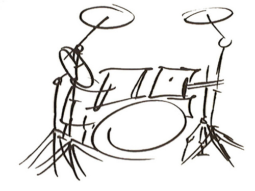 500x375 Drum Set Drawing Clipart Panda