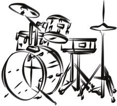 236x213 Drum Set Drawing