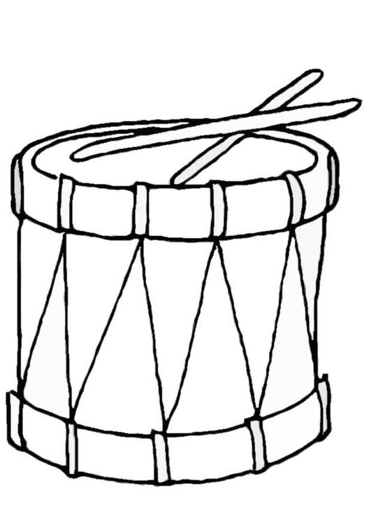 531x750 Coloring Page Drum