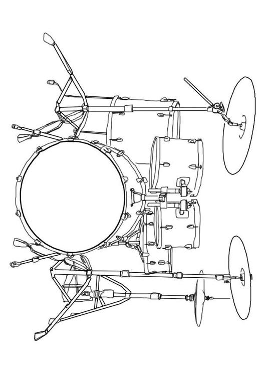 531x750 Coloring Page Drum Kit