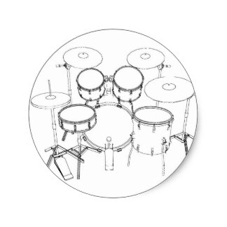 324x324 Drum Set Stickers Amp Labels Zazzle Uk