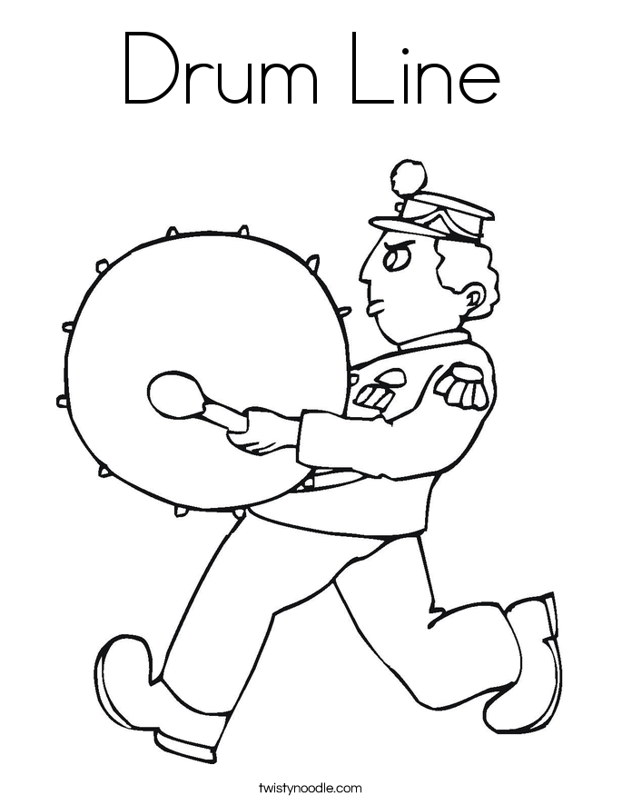 685x886 Drum Line Coloring Page