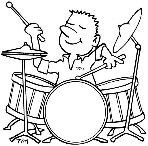 514x508 Free Drawing Of Drummer Bw Clipart Panda
