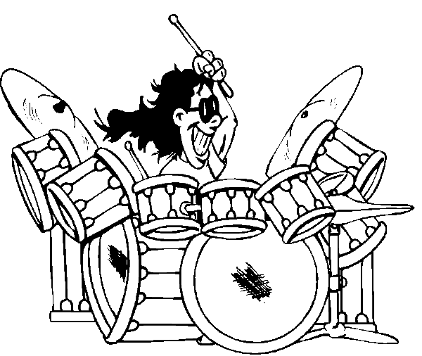 600x506 Drums Amp Drummer Coloring Pages