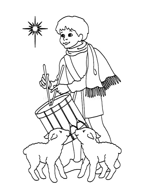 600x800 Coloring Page Drummer Boy