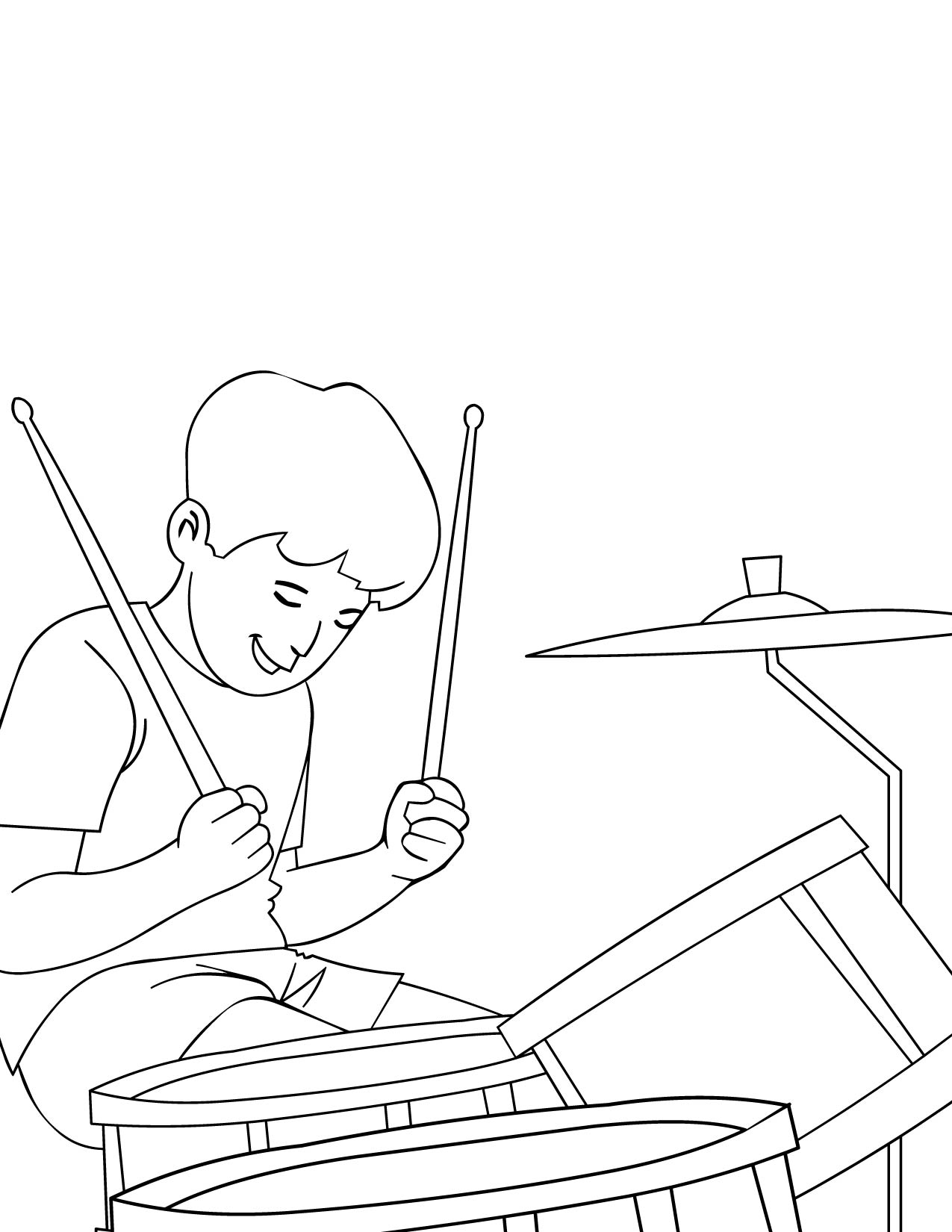 1275x1650 Musical Instruments Coloring Pages