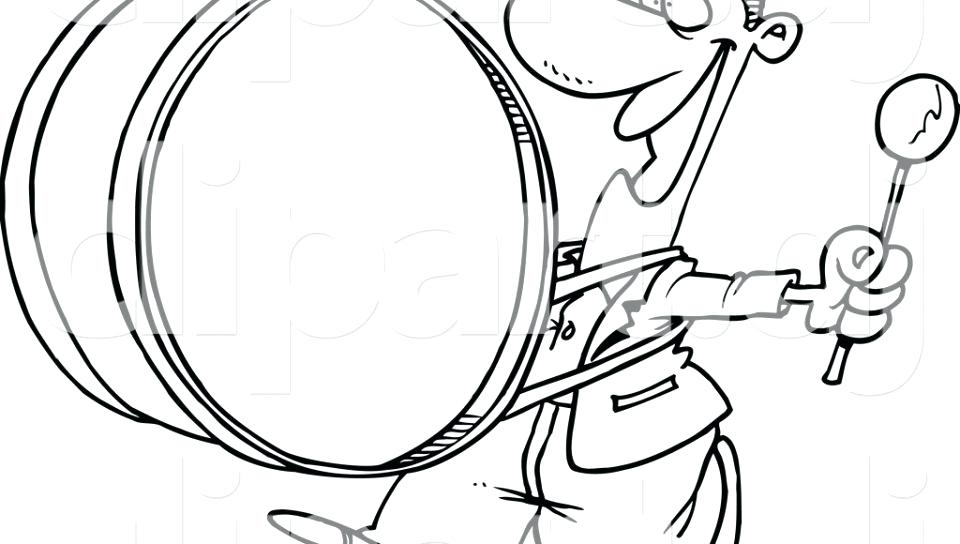 960x544 Drums Coloring Page