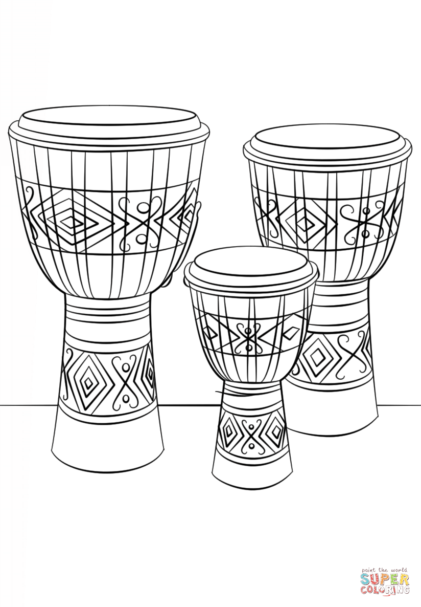 824x1186 Djembe Drums Coloring Page Free Printable Coloring Pages