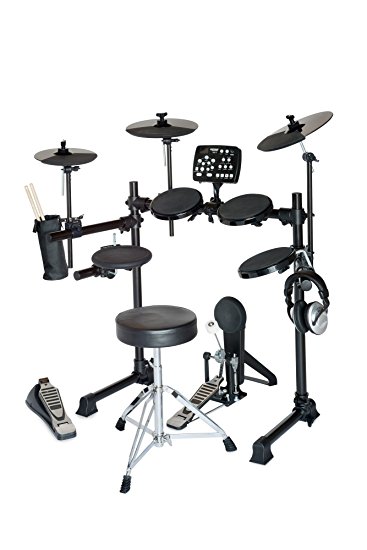 367x550 Hitman Hd 5 Deluxe Electronic Drum Set With Throne