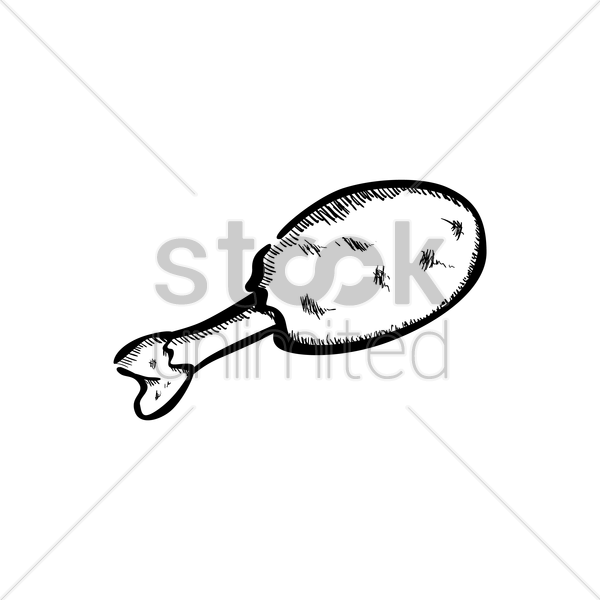 600x600 Chicken Drumstick Vector Image