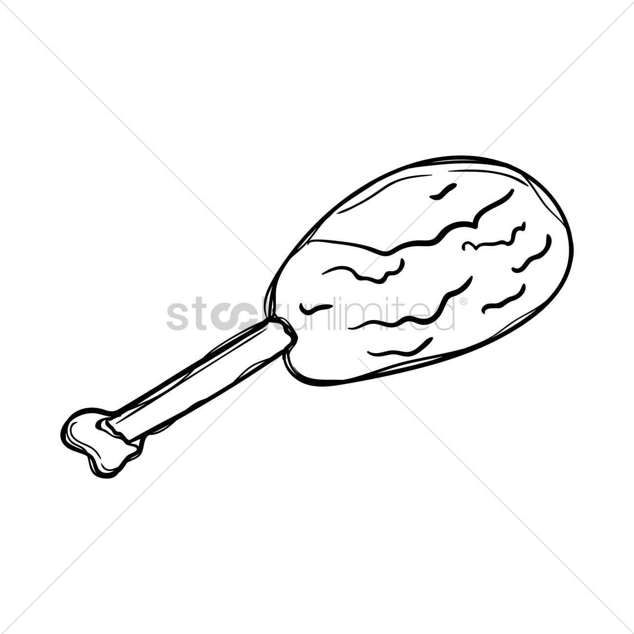 1300x1300 Chicken Drumstick Vector Image