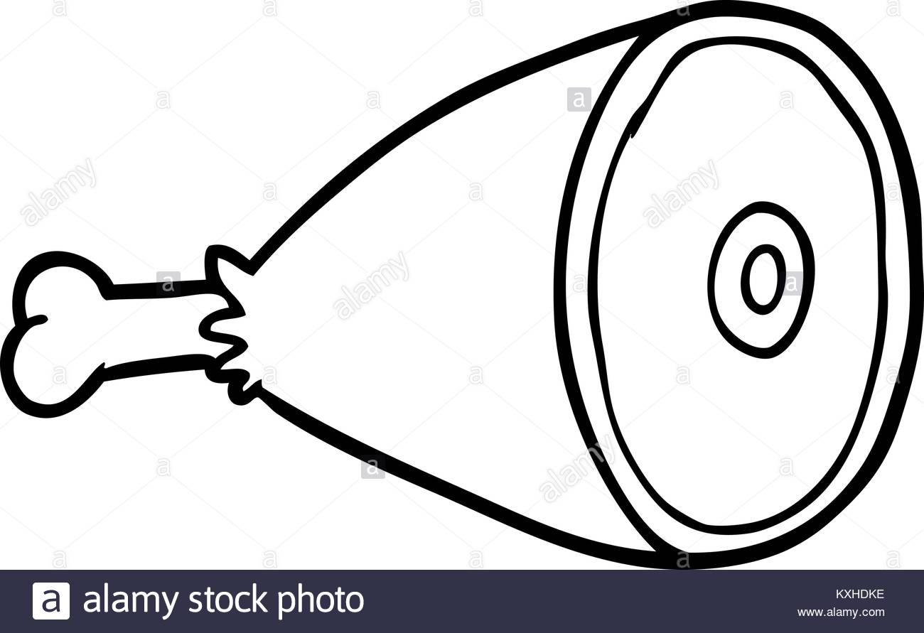 1300x891 Line Drawing Of A Leg Of Meat Stock Vector Art Amp Illustration