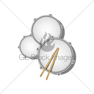 325x325 Drum Instrument With Drumstick Gl Stock Images