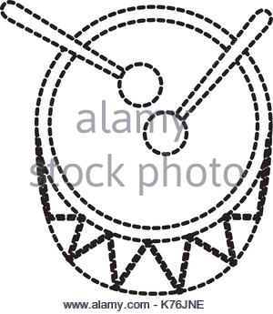 300x345 Drum And Drumsticks Bass Music Top View Icon Stock Vector Art
