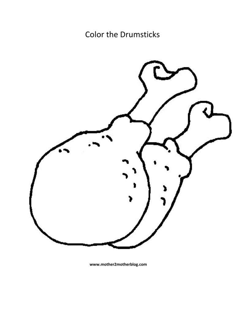 800x1035 Thanksgiving Color The Drumsticks 1 Kids Coloring Pages