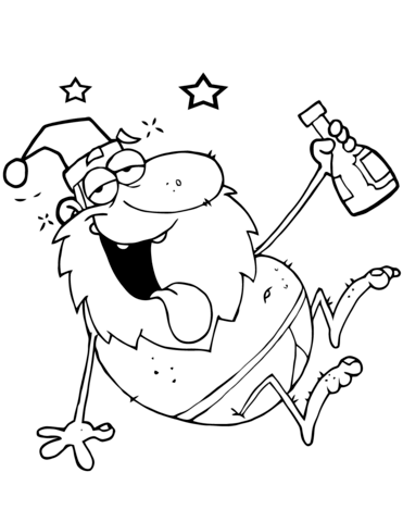 371x480 Drunk Santa Claus Coloring Page Free Printable Coloring Pages
