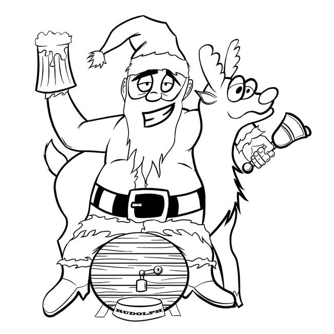 650x650 Stunning Drunk Reindeer Drawings And Illustrations For Sale