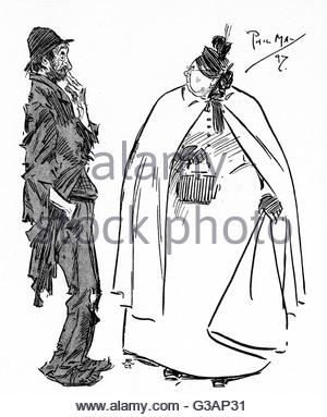 300x383 In The Barsnd Streets. Cartoon Drawing By Phil May Depicting