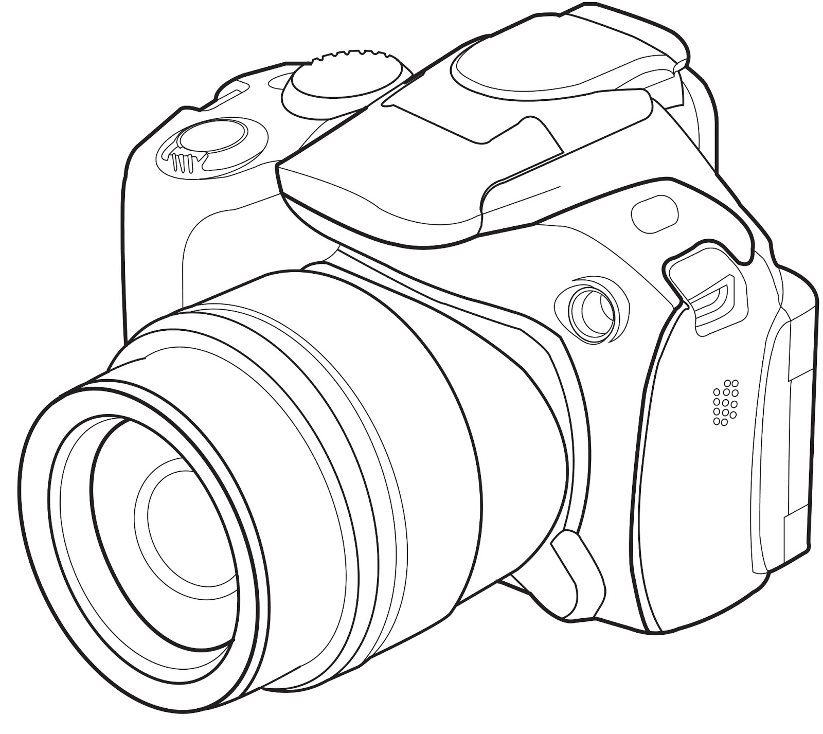 Dslr Camera Drawing at GetDrawings | Free download