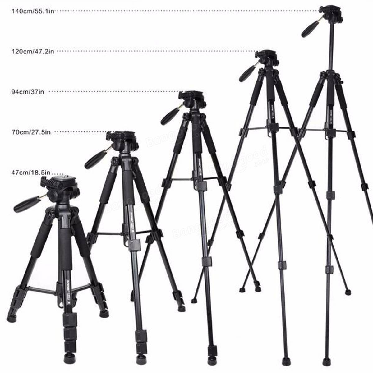 1200x1200 Qzsd Q111 Professional Travel Aluminium Tripod Monopod With Ball