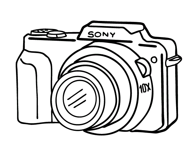 630x470 Sony Camera Coloring Page Boys Pages