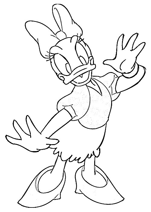 500x700 Daisy Duck Cartoon Sketch