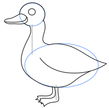 225x223 Cartoon Ducks Step By Step Drawing Lesson
