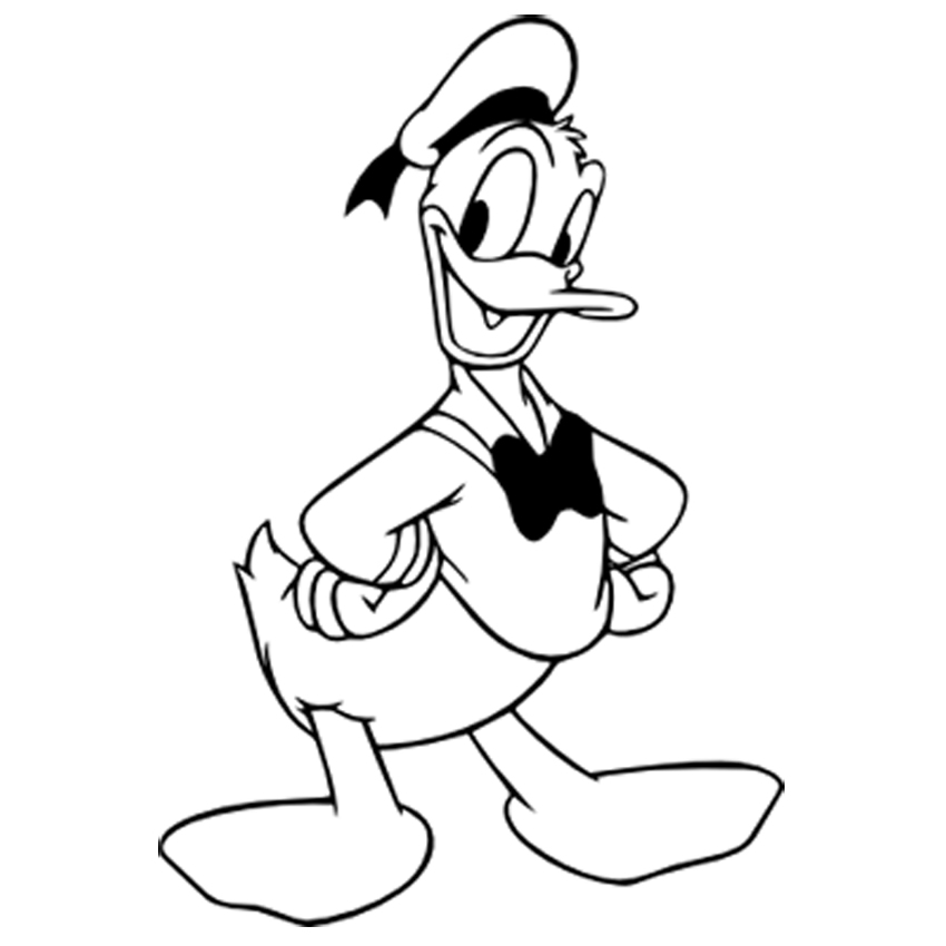 850x850 Duck Character Coloring Pages