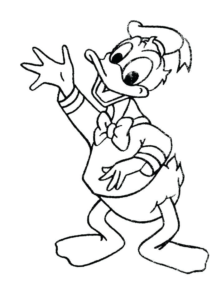 693x964 Simple Donald Duck Coloring Pages Kids Found Presents Page Cartoon