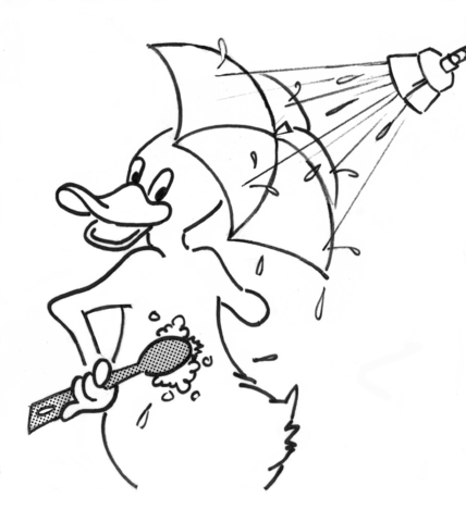 428x480 Cartoon Duck In Shower Coloring Page Free Printable Coloring Pages