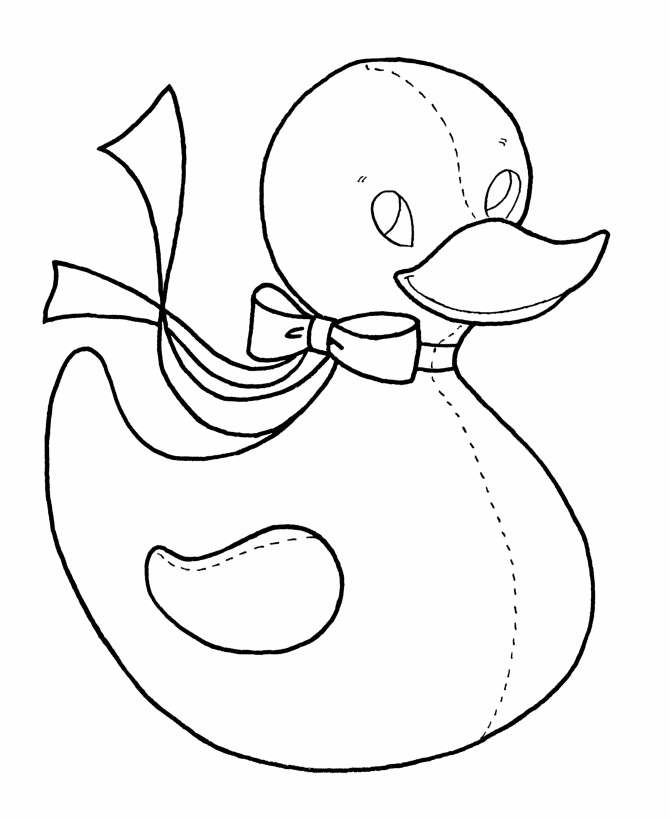 670x820 This Easter Ducks Coloring Page Shows Easter Stuffed Duck Toy