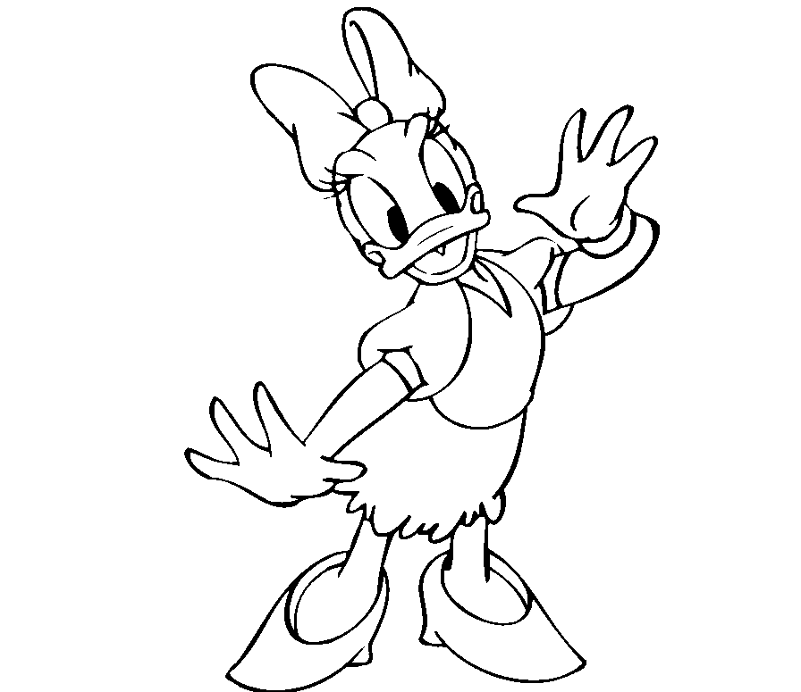 896x775 Colour Drawing Free Hd Wallpapers Daisy Duck For Kid Coloring