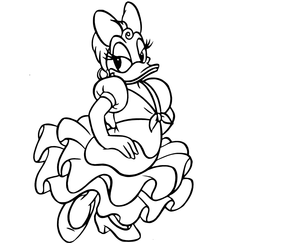 1004x854 Colours Drawing Wallpaper Beautiful Cute Daisy Duck Coloring