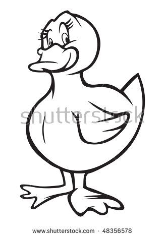 327x470 Inspirational Cartoon Baby Outline Duck Outline Stock Images