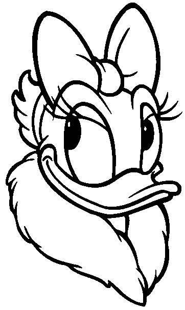 362x606 Daisy Duck Outline Clipart