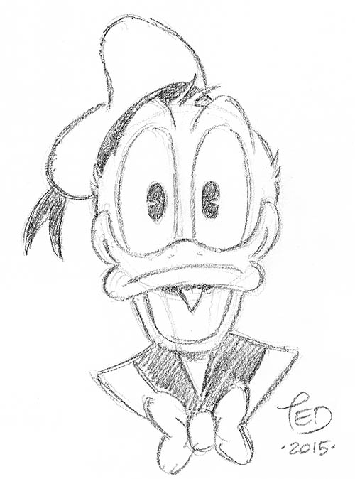 500x674 Donald Duck Sketch By Tedjohansson