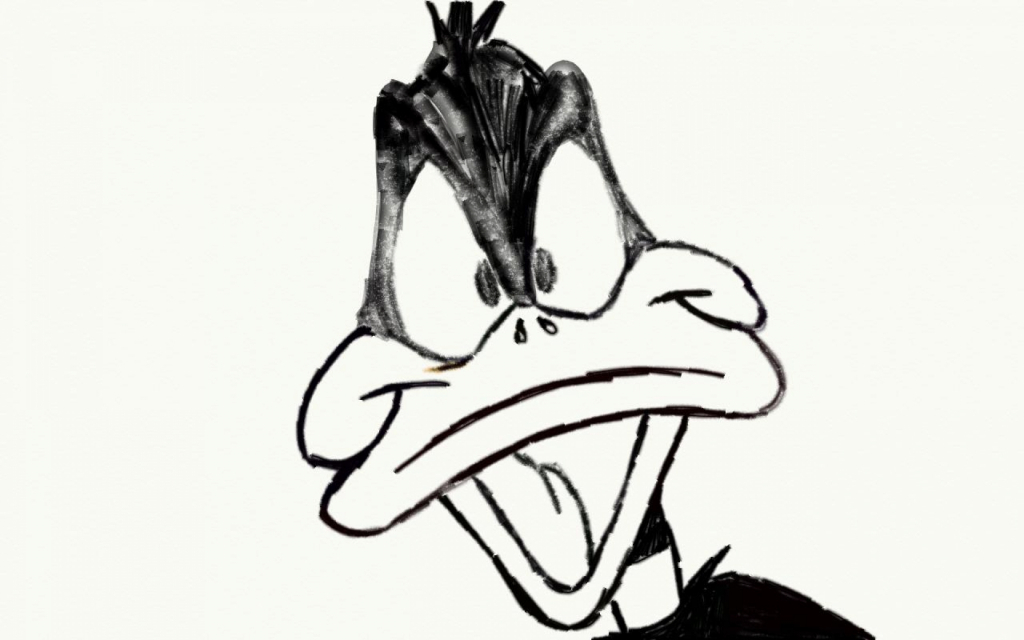 1024x640 Cartoon Pencil Drawing Images Daffy Duck Pencil Drawing