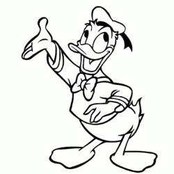 250x250 Donald Duck Drawing, Pencil, Sketch, Colorful, Realistic Art