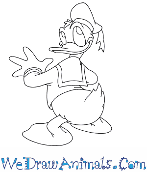 300x350 How To Draw Donald Duck